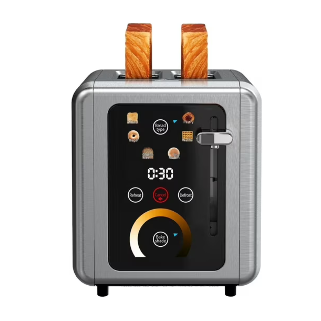 Whall 850W 2-Slice Stainless Steel Touchscreen Toaster