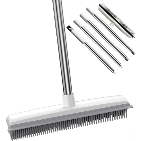 2-in-1 Pet Hair Remover Broom with Squeegee
