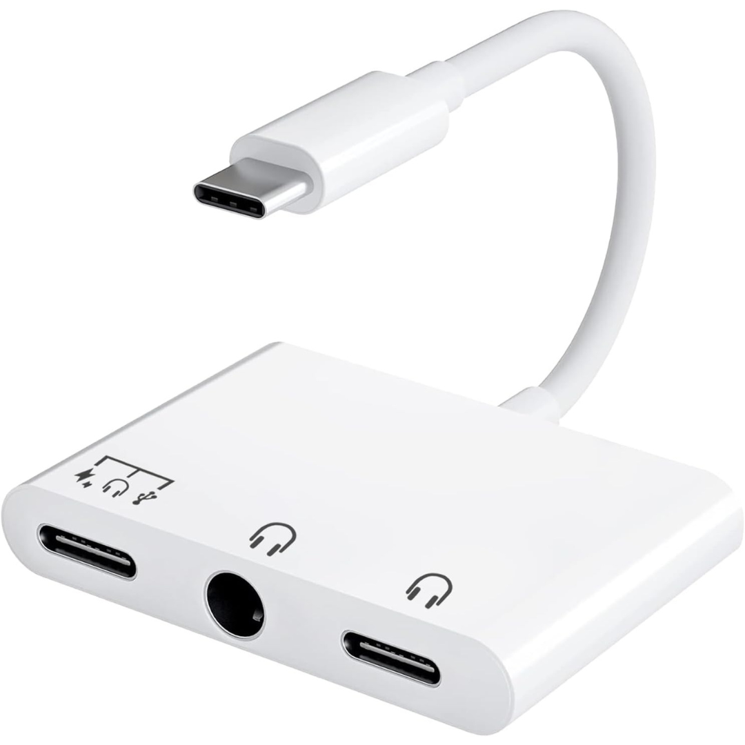 3-in-1 USB-C to 3.5mm Adapter with PD Charging