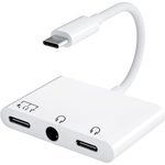 3-in-1 USB-C to 3.5mm Adapter with PD Charging