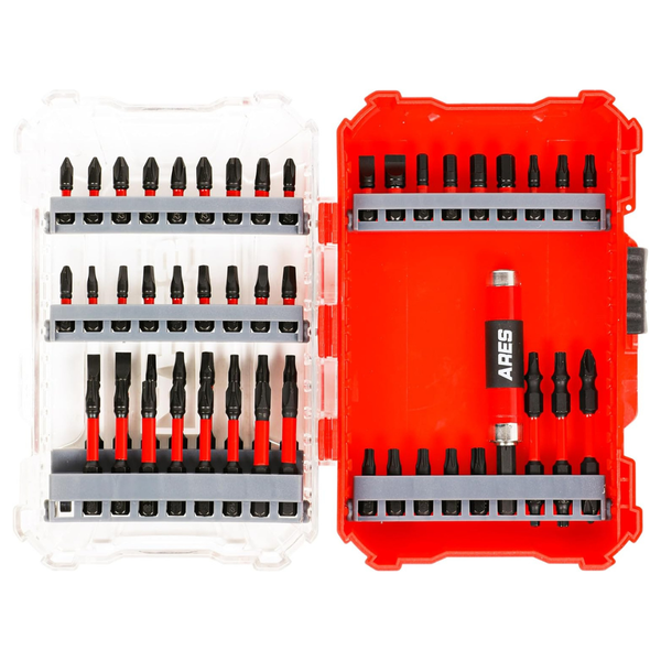 52-Piece ARES Torsion Power Bit Set With Sliding Bit Holder