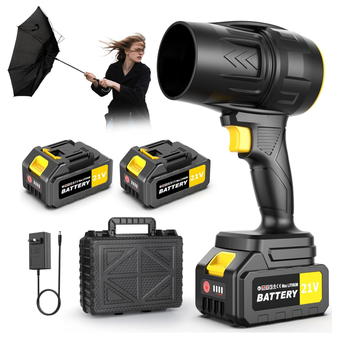 Handheld Leaf Blower With 2 x 4.0Ah Battery & Storage Box