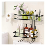 IIQ 2-Tier Over Toilet Bathroom Organizer With Paper Holder