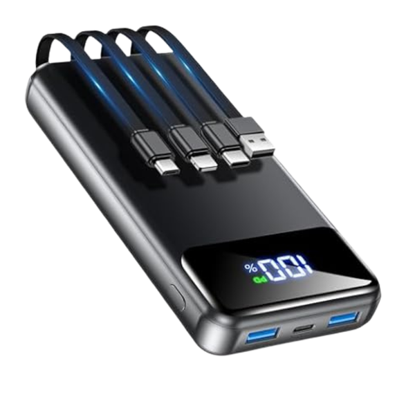 Ohoviv 50000mAh 22.5W Portable Charger Power Bank W/ Built-in Cables