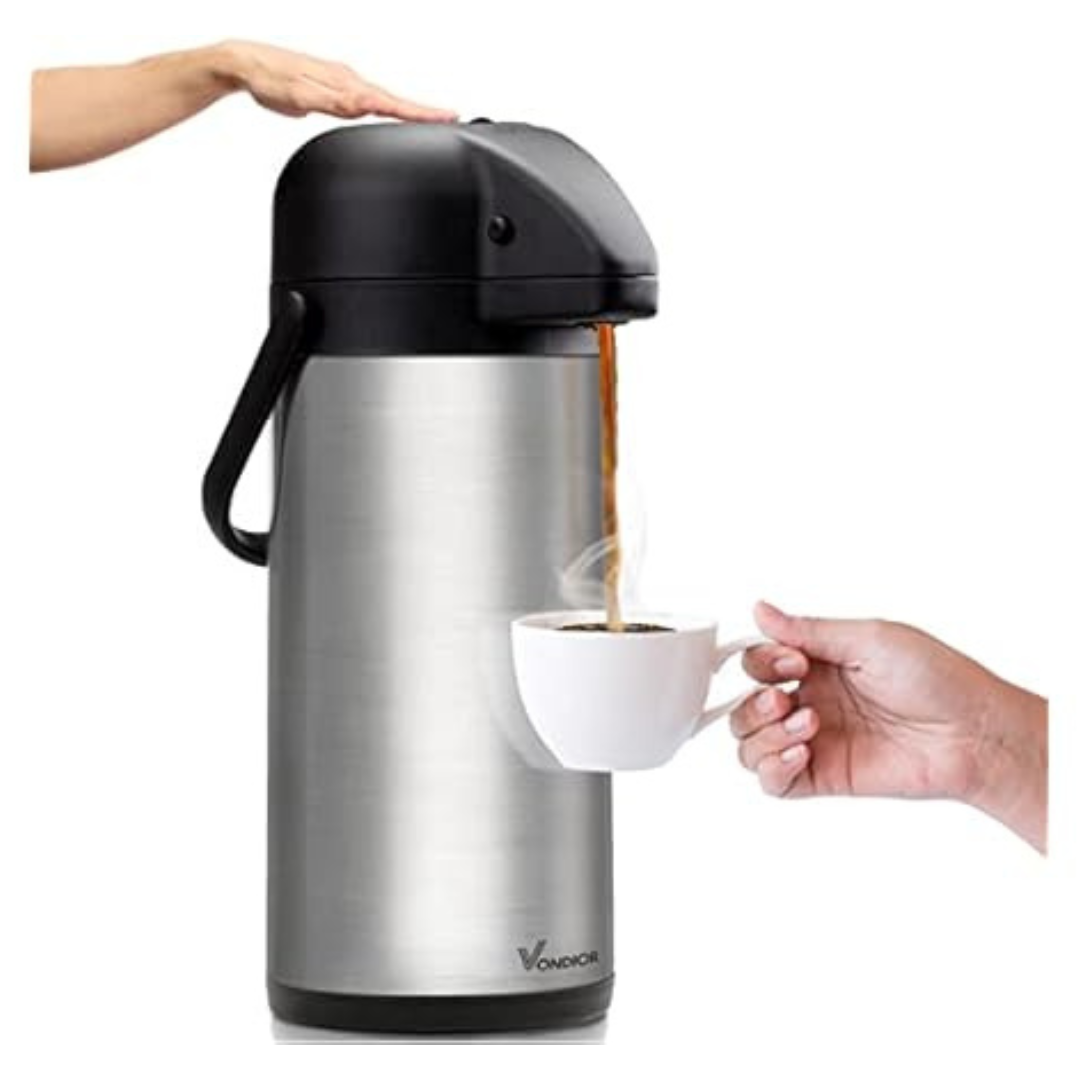 64oz Airpot Insulated Thermal Coffee Dispenser With Pump