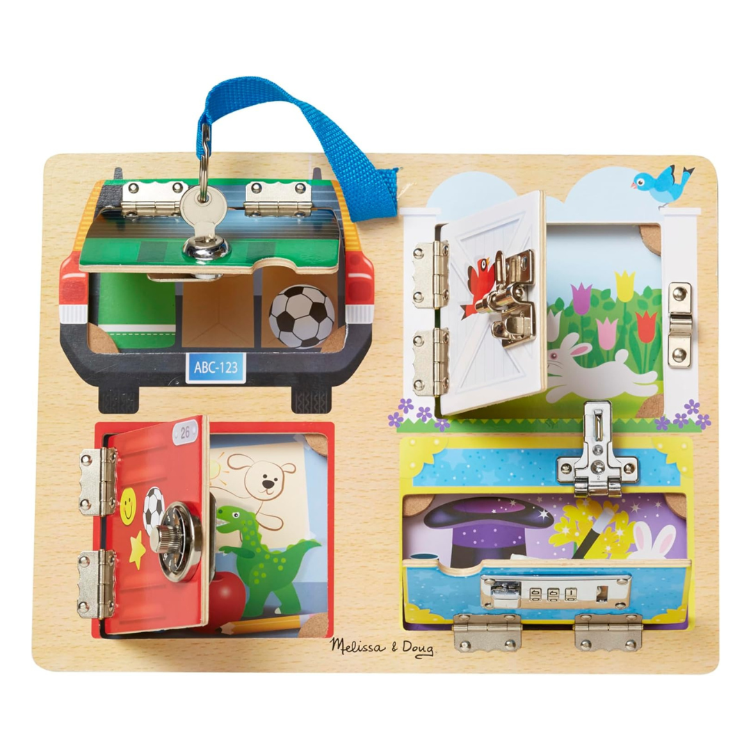 Melissa & Doug Wooden Locks & Latches Toy