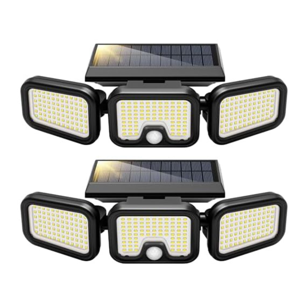 2-Pack Vivohome 256 LED 2500LM Motion Sensor Solar Lights
