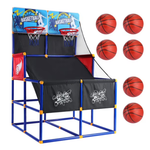 COCLUB 2-Player Arcade Basketball Hoop Game W/ 6 Balls And Pump