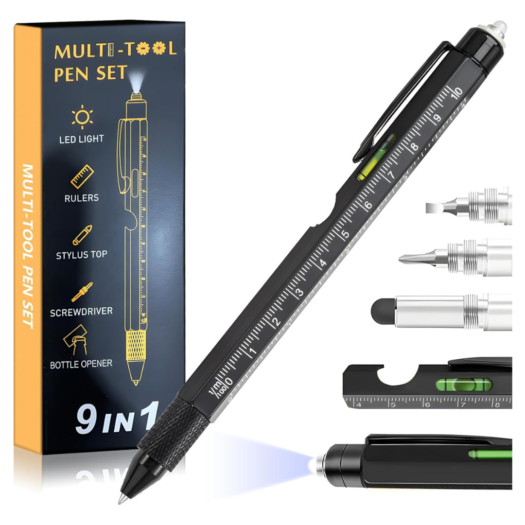 XBllcyiv 9-in-1 Multitool Pen Set For Men