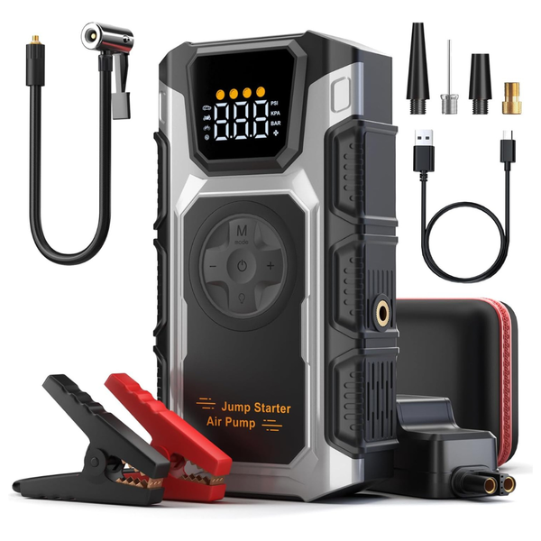 Oreetga Q2 Portable Jump Starter & 150PSI Air Compressor Tire Inflator