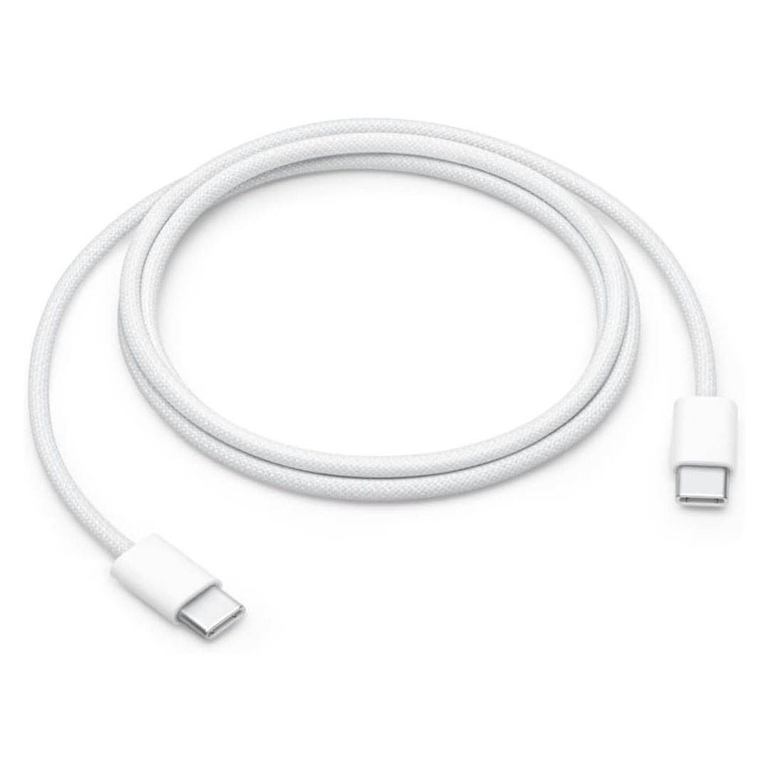 3-Ft Apple 60W USB-C To USB-C Woven Charge Cable (White)