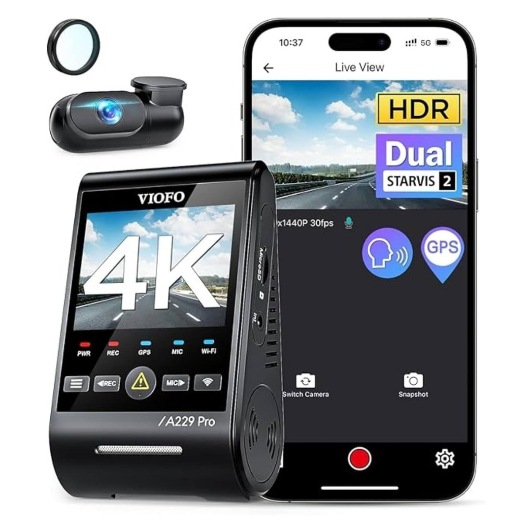 Viofo A229 Pro HDR 4K+2K Front And Rear Dash Cam