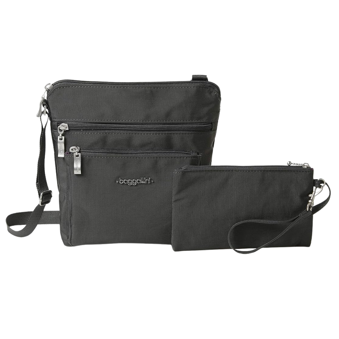Baggallini Pocket Crossbody Bag With RFID-Blocking Wristlet