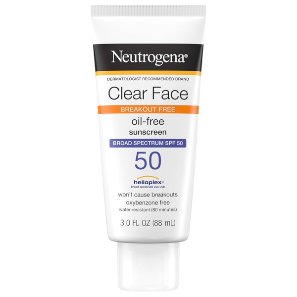3.0 Fl Oz Neutrogena Clear Face Liquid Lotion Sunscreen With SPF 50