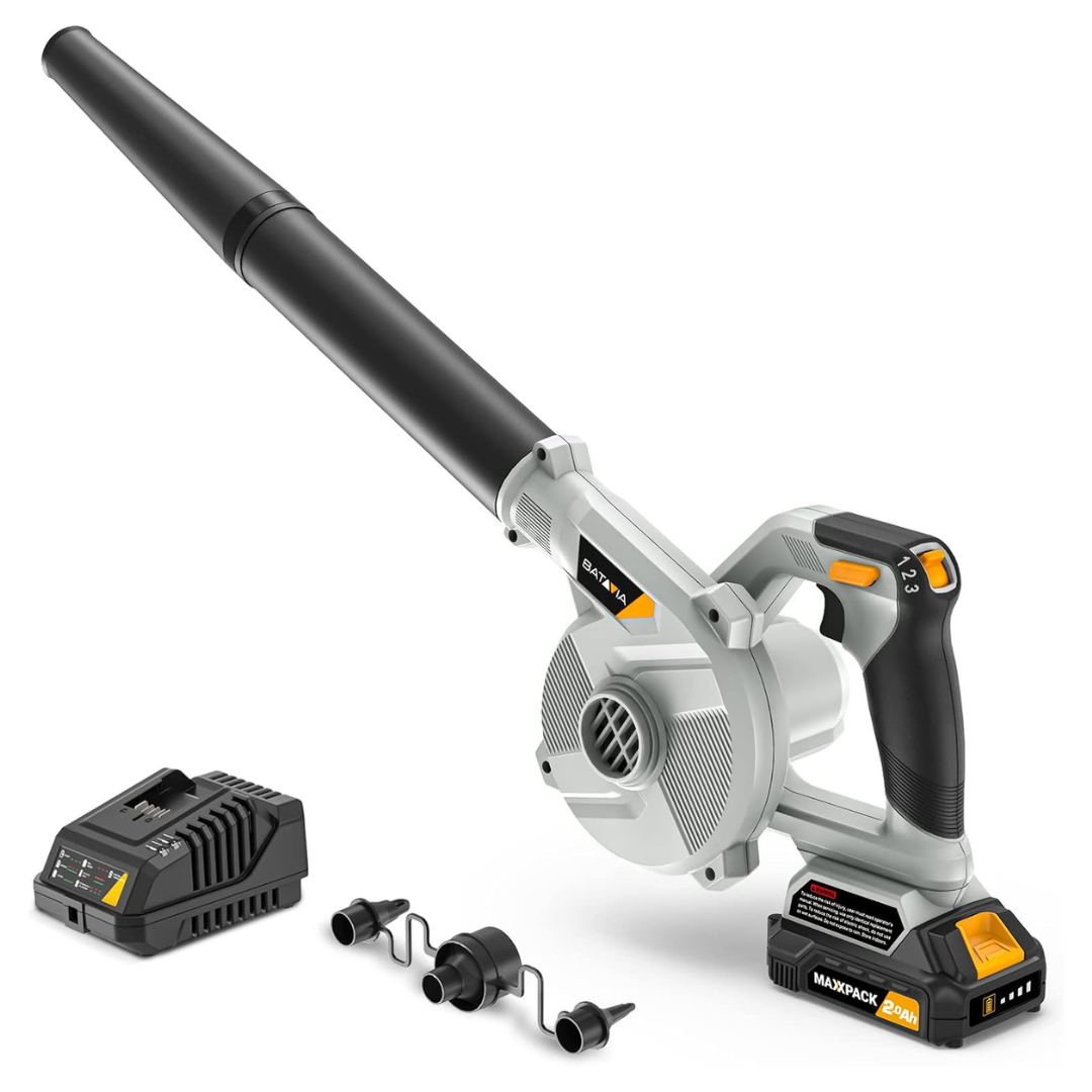 Cordless 20V Electric Handheld Leaf Blower W/ Battery & Charger