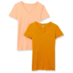 2-Pack Amazon Essentials Women's V-Neck T-Shirt (Various)
