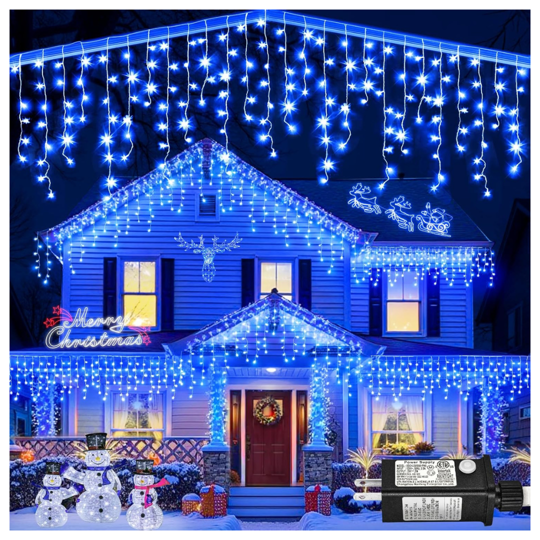 33Ft Christmas Lights With 400LED 75 Drops 8 Modes