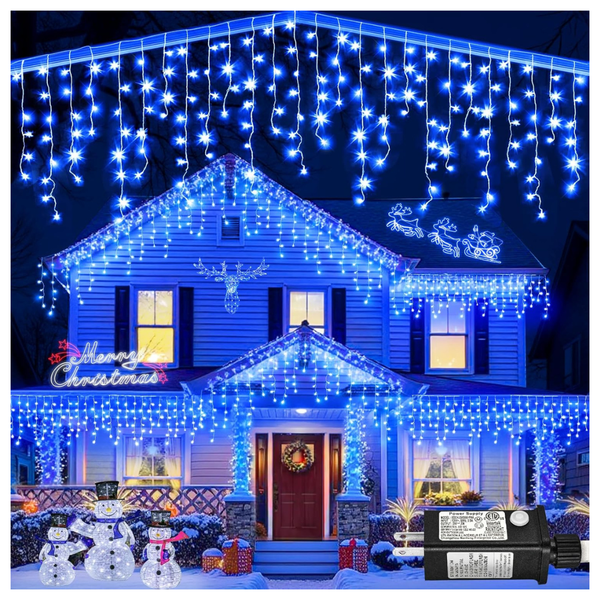 33Ft Christmas Lights With 400LED 75 Drops 8 Modes