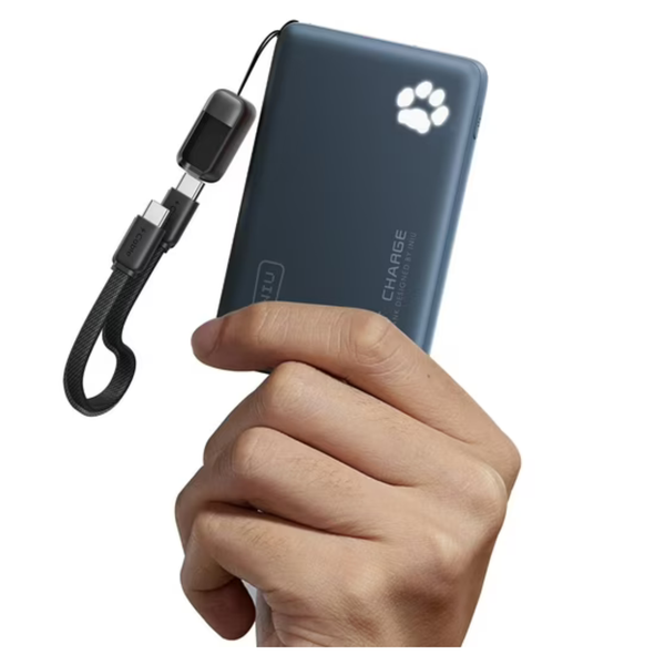 INIU 10000mAh 45W USB-C/A PD Power Bank W/ USB-C Lanyard Cable