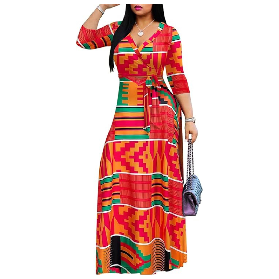 Women's Spring Casual Long Floral Maxi Dress