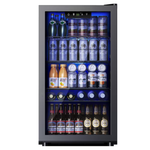 Simzlife 130 Can Beverage Refrigerator With Glass Door