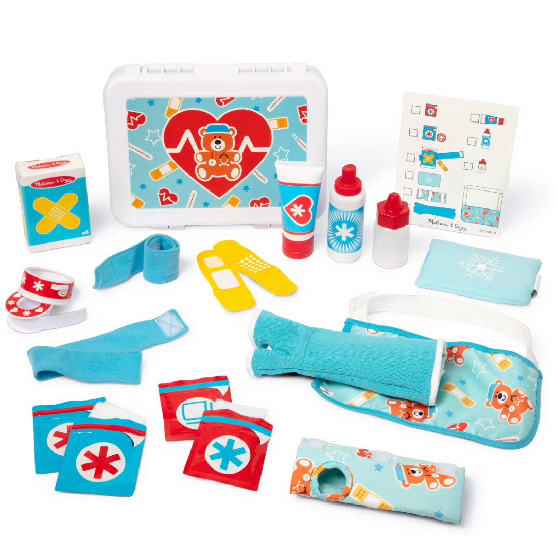 25-Piece Melissa & Doug Get Well First Aid Kit Play Set