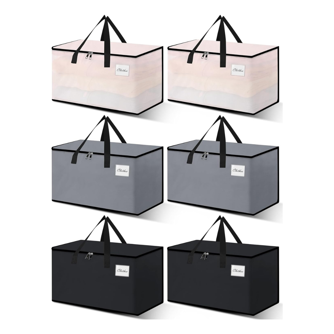 6-Pack 93L Heavy Duty Collapsible Moving Bags