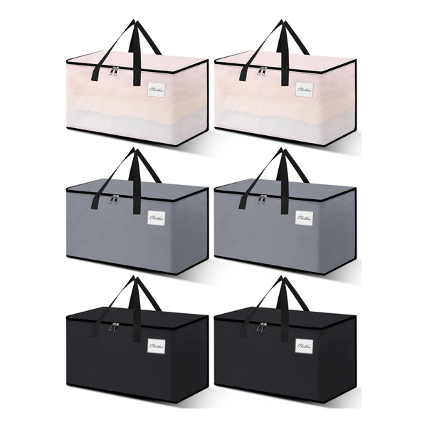 6-Pack 93L Heavy Duty Collapsible Moving Bags