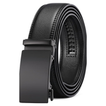 Men's Leather Belt with Automatic Ratchet Buckle & Gift Box