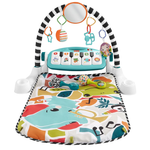 Fisher-Price Baby Musical Toy Set Glow And Grow Kick & Play Piano Gym Blue Playmat With 2 Rattle Maracas