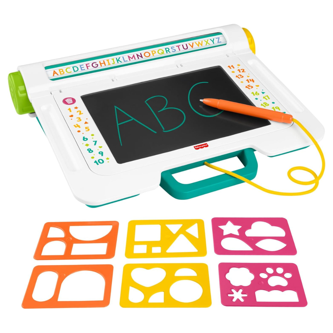 Fisher-Price Learn & Doodle Desk Mess-Free Writing & Drawing Tablet With LCD Screen