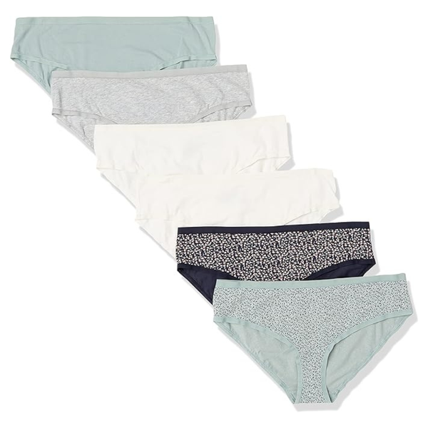 6-Pack Amazon Essentials Women's Cotton Hipster Underwear