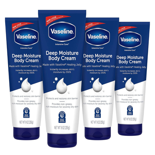 4-Pack 9oz Vaseline Intensive Care Deep Moisture Body Cream