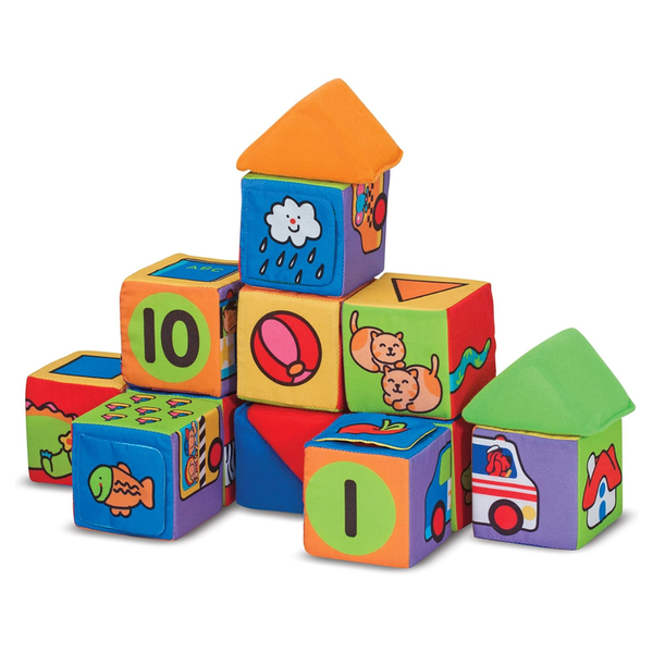 Melissa & Doug K's Kids Match And Build Soft Blocks Set