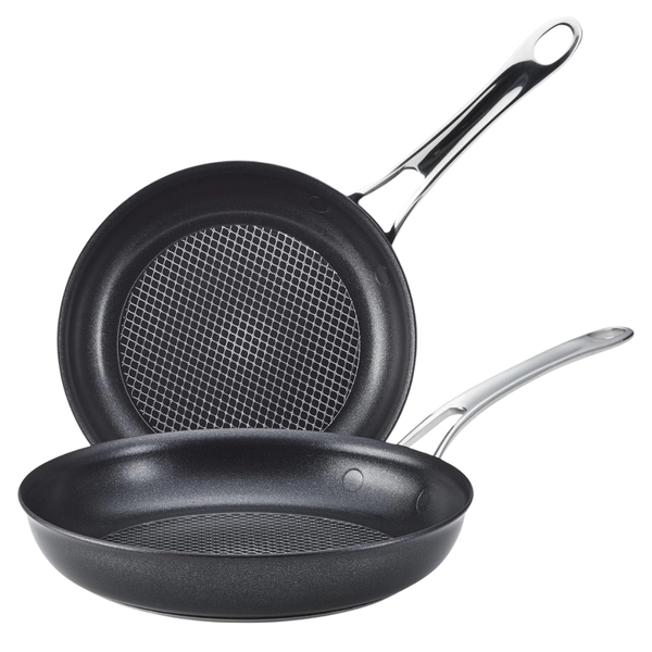 Anolon 8.25" & 10" X Aluminum Nonstick Frying Pan Set (Dark Gray)