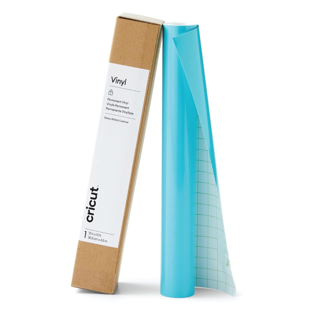 12'' x 15ft Premium Permanent Light Blue Vinyl Roll