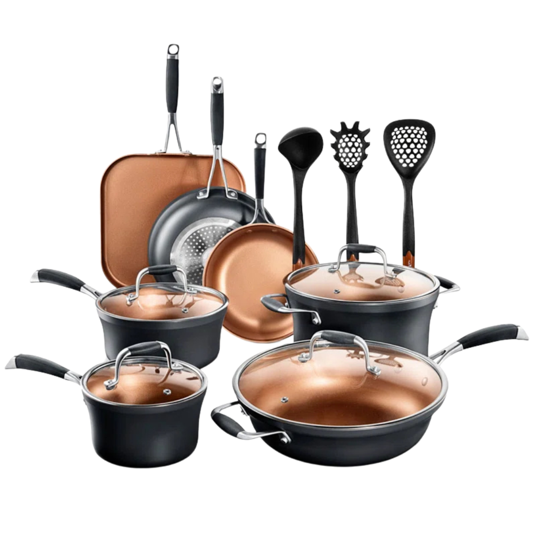 14-Piece NutriChef Non-Stick Pots And Pans Set