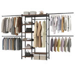 YITAHOME Heavy Duty Adjustable Garment Rack Organizer System
