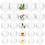 25-Pieces Fillable Transparent Ornaments Craft Ball