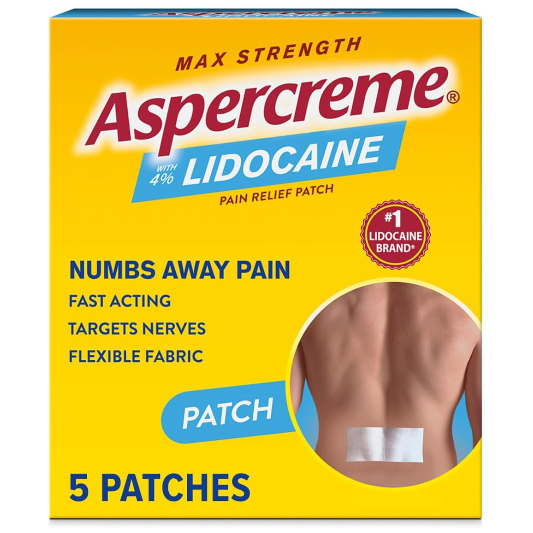 5-Count Aspercreme Max Strength Lidocaine Pain Relief Patch