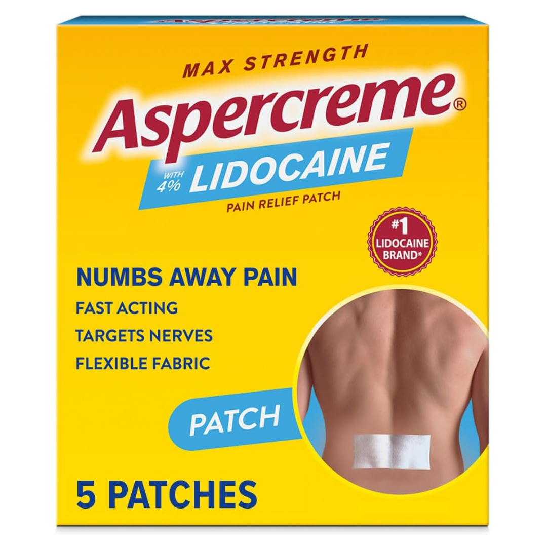 5-Count Aspercreme Max Strength Lidocaine Pain Relief Patch