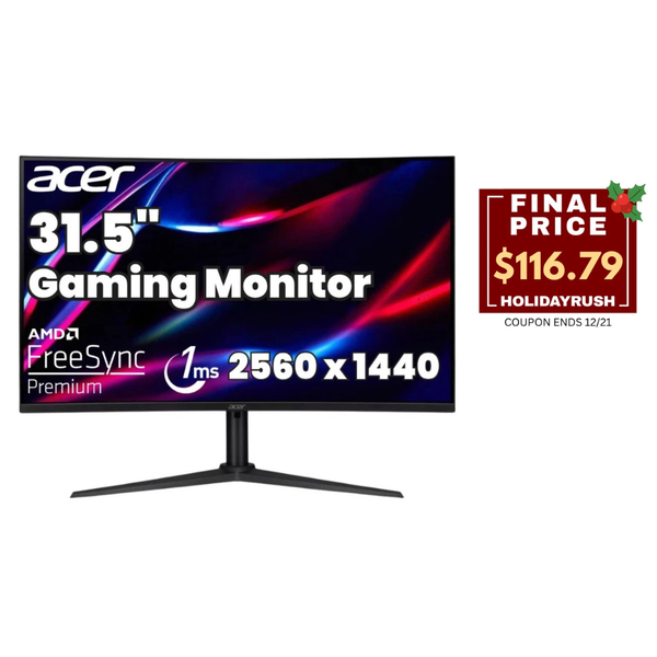 31.5" Acer Nitro Curved WQHD 1ms VA Freesync Gaming Monitor