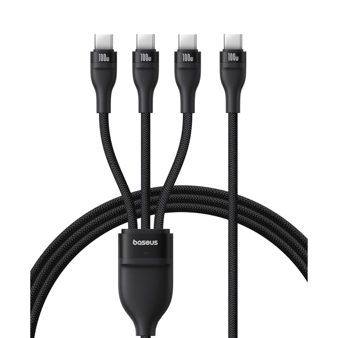 Baseus 3-in-1 USB-C Nylon Braided Fast Multi Charging Cable