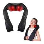 Corded Electric 4D Kneading Neck & Back Massager w/ Heat for Pain Relief