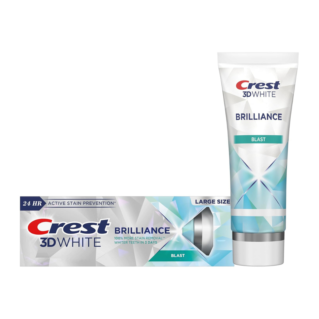 4.6oz Crest 3D White Brilliance Blast Teeth Whitening Toothpaste