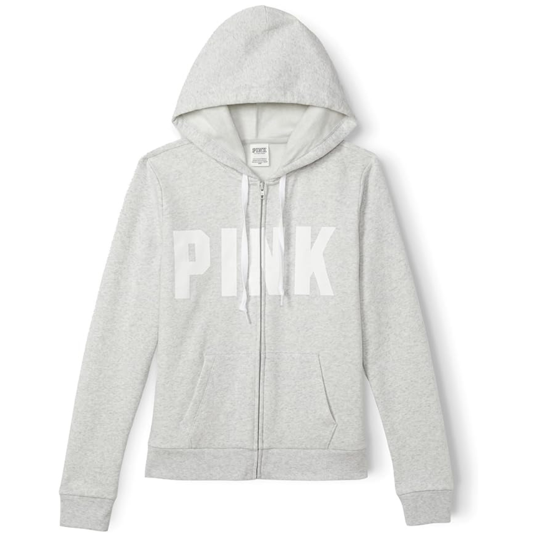 Victoria's Secret Women's PINK Logo Full Zip-up Sweatshirt (2 colors)