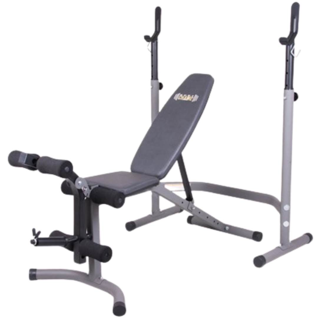 2-Piece Body Champ Weight Bench & Squat Rack Stand