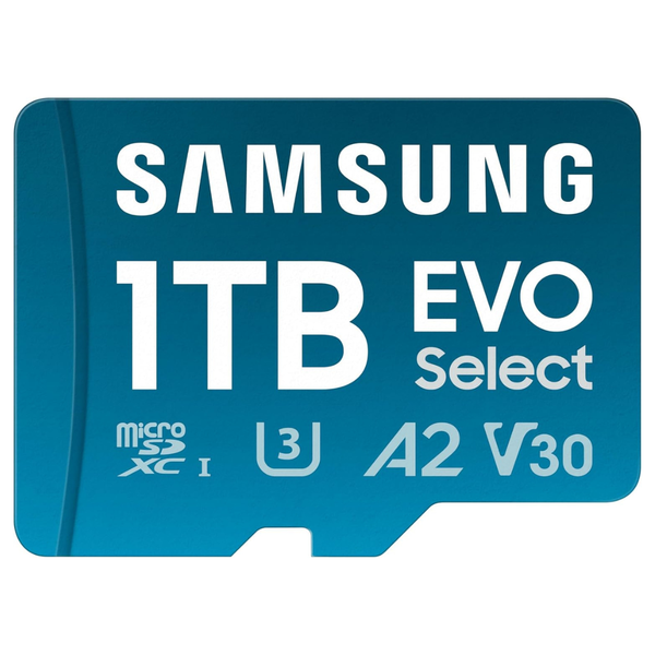 1TB Samsung EVO Select microSDXC Card with SD Adapter