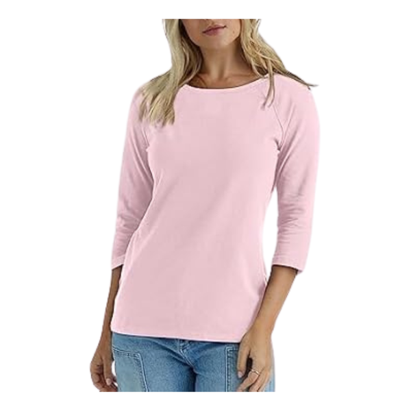 Hanes Women's Stretch Cotton Raglan Sleeve Tee
