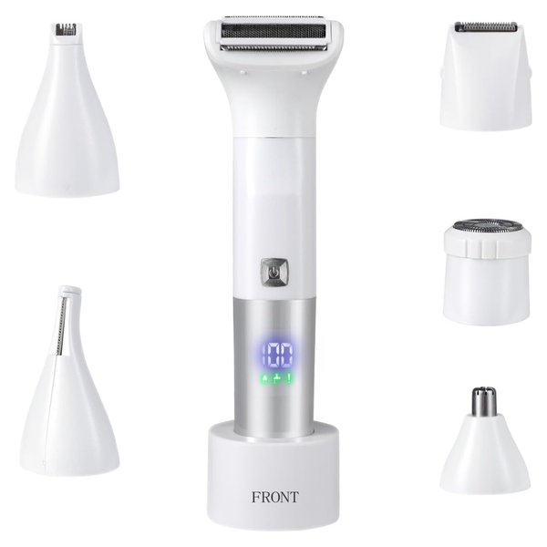6-in-1 Wet & Dry Body Hair Trimmer With USB Charging Dock